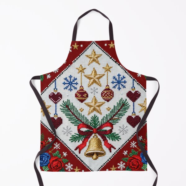 Item preview, Traditional Romanian Christmas Embroidery – Folk Cross-Stitch Holiday Design designed and sold by Maximilianos.