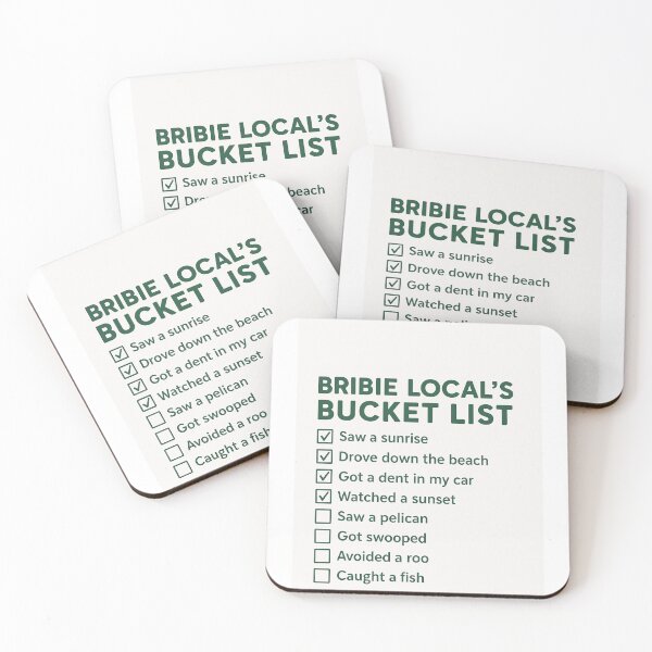 Item preview, Bribie Local’s Bucket List – Back Design designed and sold by QuEdObApparel.