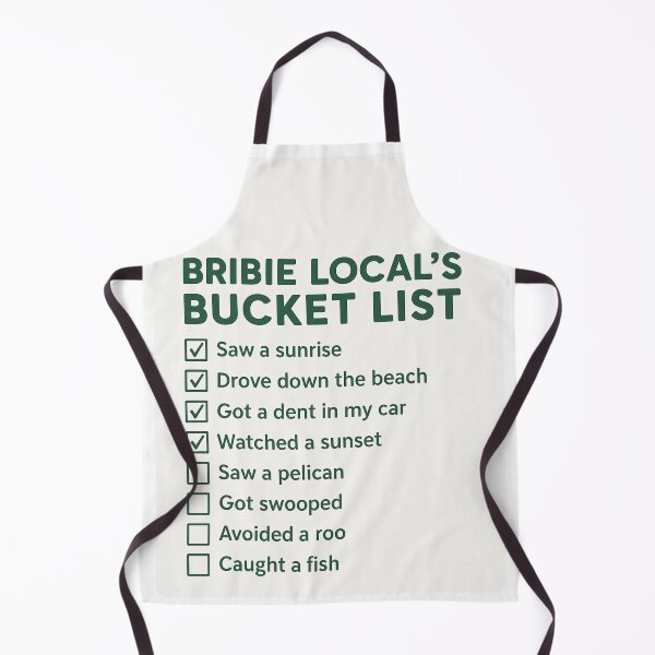 Item preview, Bribie Local’s Bucket List – Back Design designed and sold by QuEdObApparel.