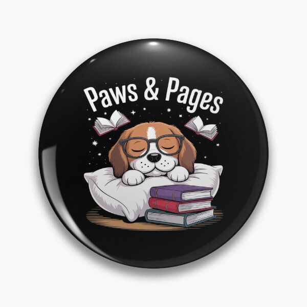 Item preview, Cozy Sleepy Dog with Glasses Reading Book Lover designed and sold by Idarmotar.