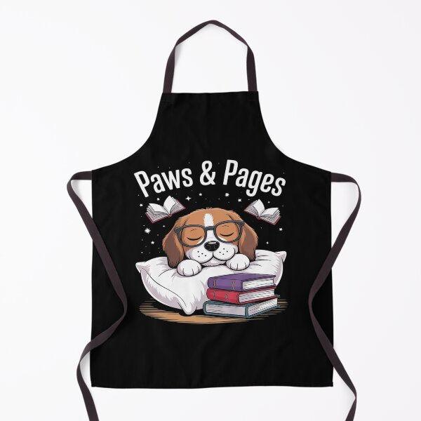 Item preview, Cozy Sleepy Dog with Glasses Reading Book Lover designed and sold by Idarmotar.