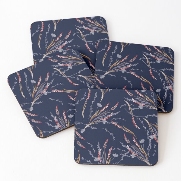 Item preview, Midnight Botanical Elegance – Watercolor Floral Pattern on Navy Blue designed and sold by coshe.