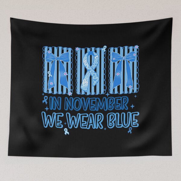Item preview, Support Bow Blue Vintage Quote Month Style November designed and sold by Williammarger.