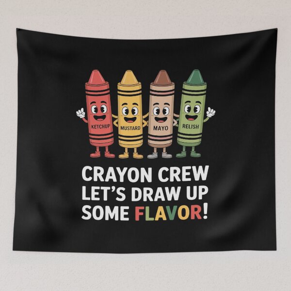 Item preview, Crayon Condiment Crew Kids Kindergarten Boys Girls designed and sold by Idarmotar.