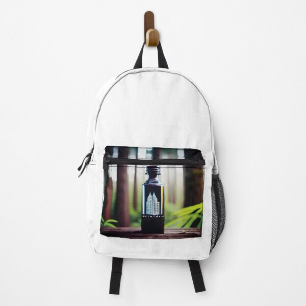 Item preview, Rascacielos minimalista en una botella - Escena urbana en un bosque exuberante | Arte conceptual de la naturaleza designed and sold by SergioMiklos.