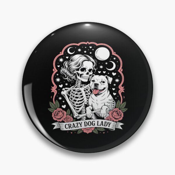 Artikelvorschau, Crazy Dog Lady Tarot Card Gothic Skeleton Dog Lover entworfen und verkauft von Idarmotar.