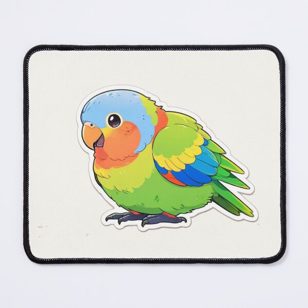 Item preview, Fluffy Parrot Friend – Cute Bird Sticker Design designed and sold by Wildtastic .