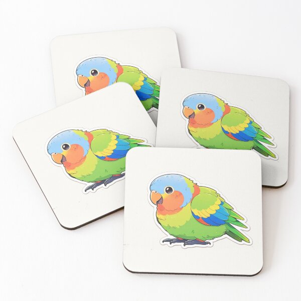 Item preview, Fluffy Parrot Friend – Cute Bird Sticker Design designed and sold by Wildtastic .