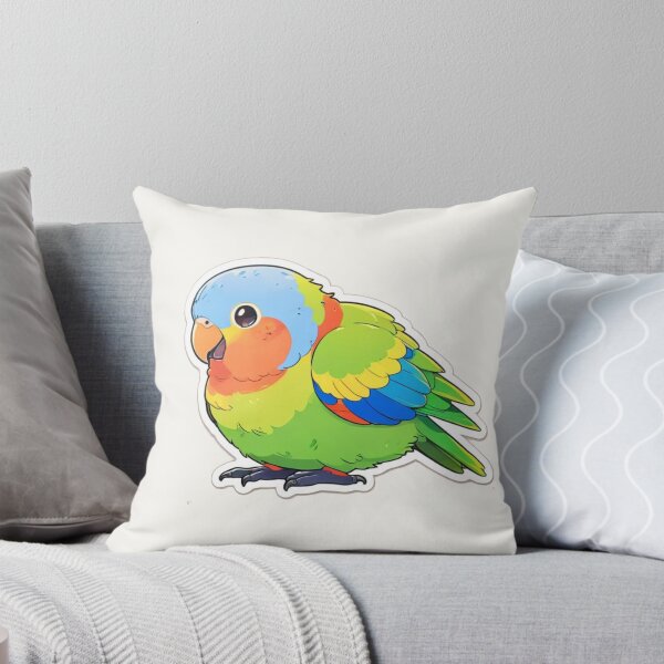 Item preview, Fluffy Parrot Friend – Cute Bird Sticker Design designed and sold by Wildtastic .