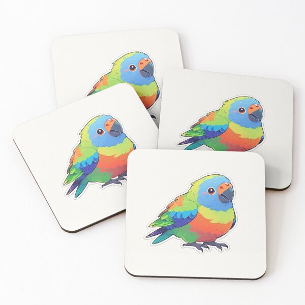 Item preview, Fluffy Parrot Friend – Cute Bird Sticker Design designed and sold by Wildtastic .
