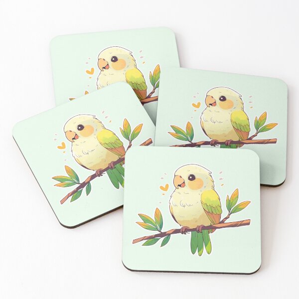 Item preview, Fluffy Parrot Friend – Cute Bird Sticker Design designed and sold by Wildtastic .