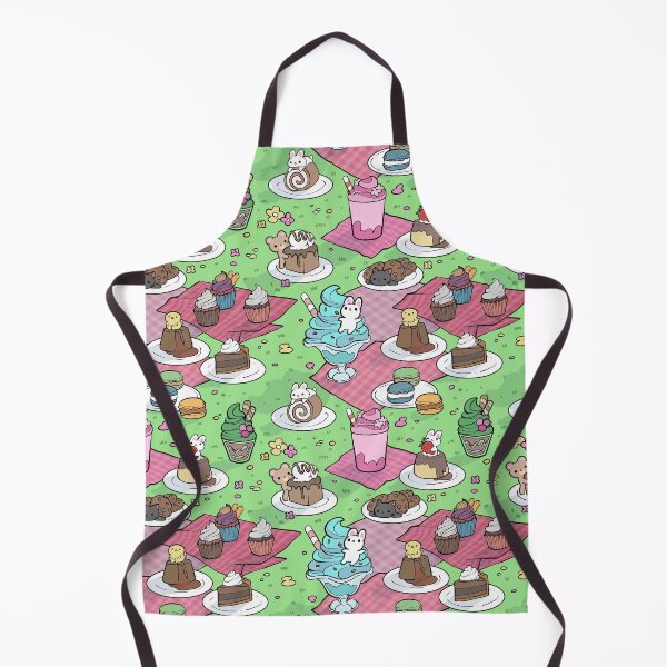 Item preview, Dessert Picnic with Bunnies Cats and Bears Seamless Pattern Design designed and sold by pastelcafe.