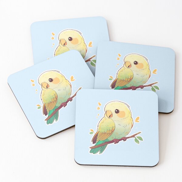 Item preview, Fluffy Parrot Friend – Cute Bird Sticker Design designed and sold by Wildtastic .