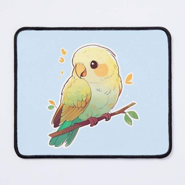 Item preview, Fluffy Parrot Friend – Cute Bird Sticker Design designed and sold by Wildtastic .