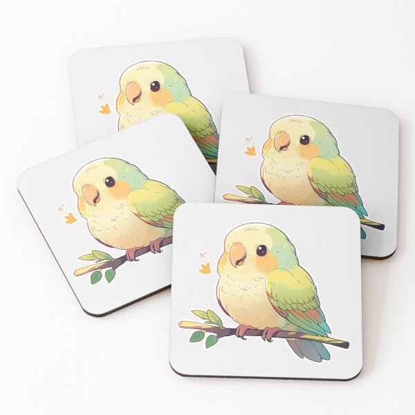 Item preview, Fluffy Parrot Friend – Cute Bird Sticker Design designed and sold by Wildtastic .