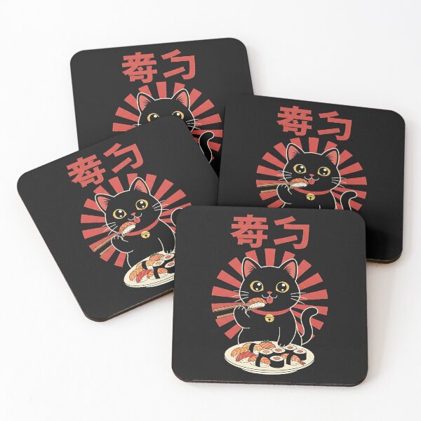 Item preview, Sushi Samurai Cat Japanese Food designed and sold by TalalosART.