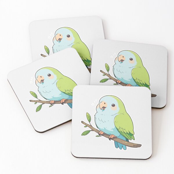 Item preview, Fluffy Parrot Friend – Cute Bird Sticker Design designed and sold by Wildtastic .