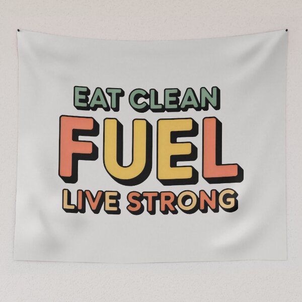 Item preview, Retro-Inspired Fitness Message with Strong Color Contrast and Vertical Layout designed and sold by SplashTastic.