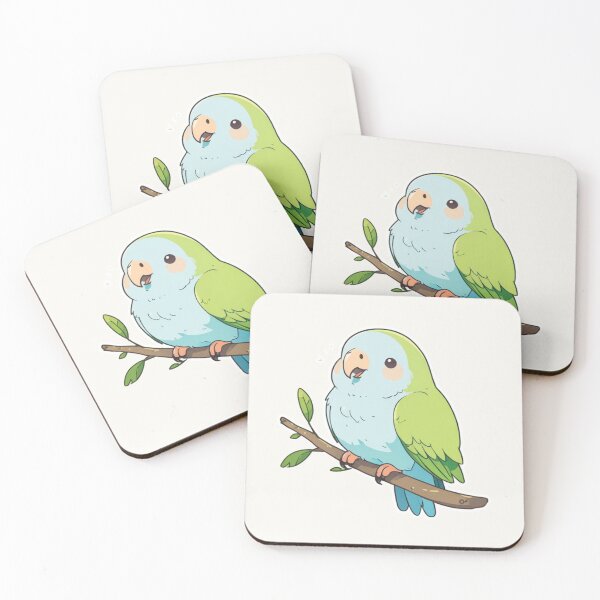 Item preview, Fluffy Parrot Friend – Cute Bird Sticker Design designed and sold by Wildtastic .