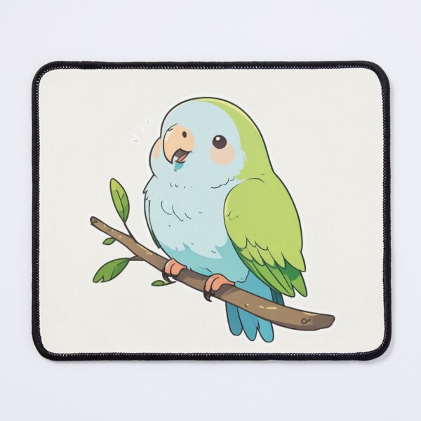Item preview, Fluffy Parrot Friend – Cute Bird Sticker Design designed and sold by Wildtastic .