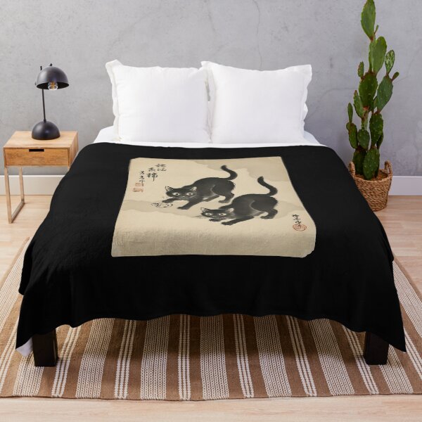 Item preview, The Cat Is Watching Today Funny Japanese Black Cat designed and sold by TalalosART.