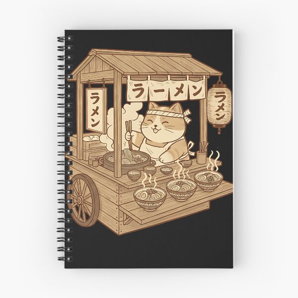 Item preview, Vintage Chonky Cat Ramen Noodle Lover Harajuku Manga  designed and sold by TalalosART.