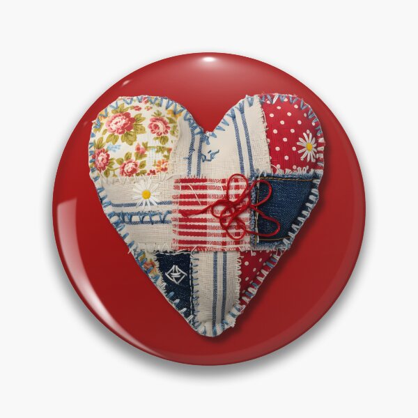 Item preview, AN EMBROIDERED CLOTH HEART designed and sold by infinitearte.