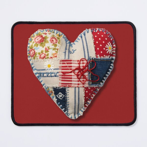 Item preview, AN EMBROIDERED CLOTH HEART designed and sold by infinitearte.