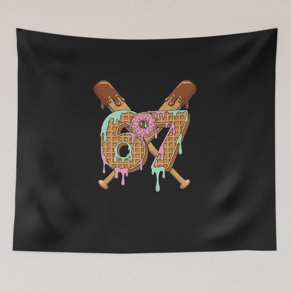 Item preview, 67 Ice Cream Drip Baseball Shirt Number 67 Player 67th Birthday 1 designed and sold by diyoor.