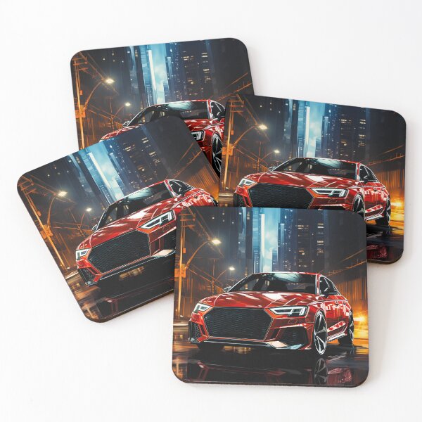 Item preview, Aggressive Hatchback Navigates Vibrant Modern Metropolis Streets designed and sold by RevUpDesign.
