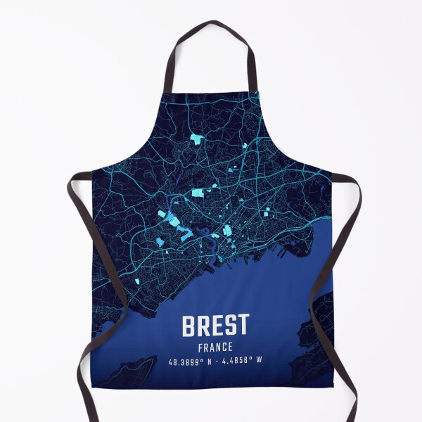 Item preview, Brest Midnight City Map designed and sold by HomeLivingCo.