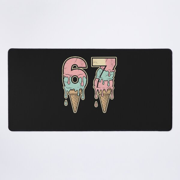 Item preview, 67 Ice Cream Drip Number Baseball Lifestyle Sports Cone designed and sold by diyoor.