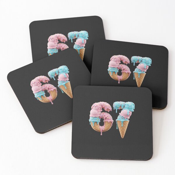 Item preview, 67 Ice Cream Drip Number Baseball Lifestyle Sports Cone designed and sold by diyoor.