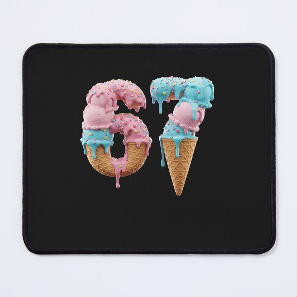 Item preview, 67 Ice Cream Drip Number Baseball Lifestyle Sports Cone designed and sold by diyoor.