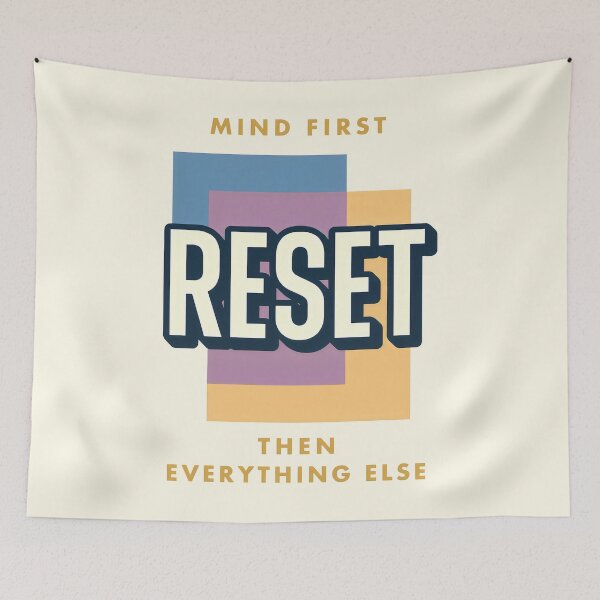 Item preview, Copy of Muted Blue and Lavender Layers Behind Centered Mental Wellness Mantra designed and sold by SplashTastic.