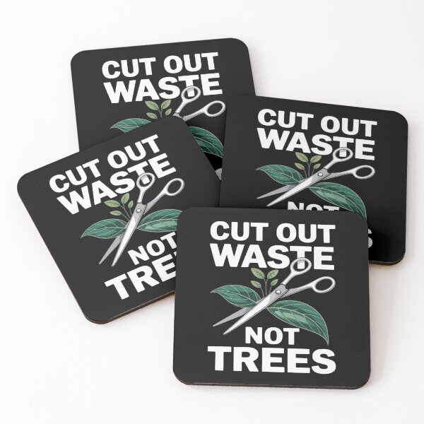 Item preview, CUT OUT WASTE NOT TREES SUSTAINABLE LIVING ART designed and sold by petrichorsworld.