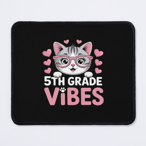 Item preview, Cute 5th Grade Vibes Back to School Cat Lover Pink Girls designed and sold by petrichorsworld.