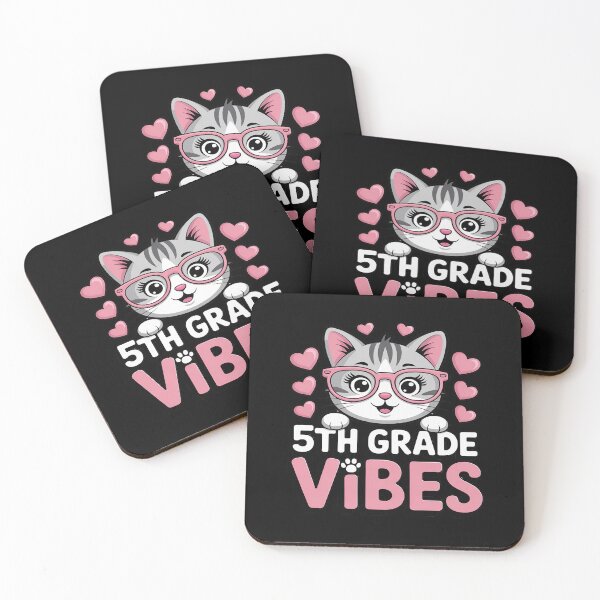 Item preview, Cute 5th Grade Vibes Back to School Cat Lover Pink Girls designed and sold by petrichorsworld.