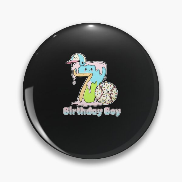Item preview, Baseball 7 Year Old Ice Cream Drip 7th Birthday Boy Number 7 designed and sold by diyoor.