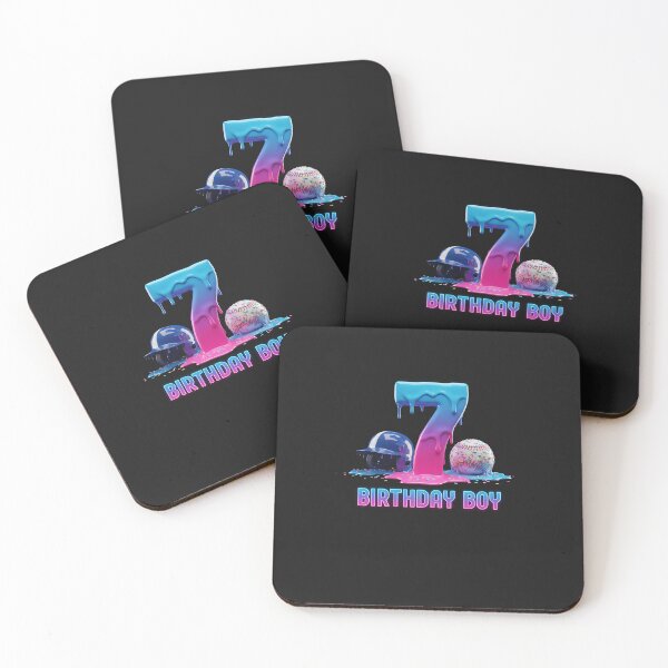 Item preview, Baseball 7 Year Old Ice Cream Drip 7th Birthday Boy Number 7 designed and sold by diyoor.