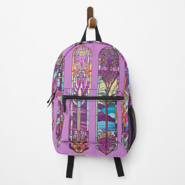 Item preview, Vibrant Purple Floral Stained Glass Panels designed and sold by LanaGustavsson.