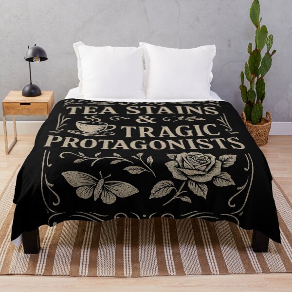 Item preview, Tea Stains & Tragic Protagonists — Gothic Literary Tea Art designed and sold by Mouraludia.
