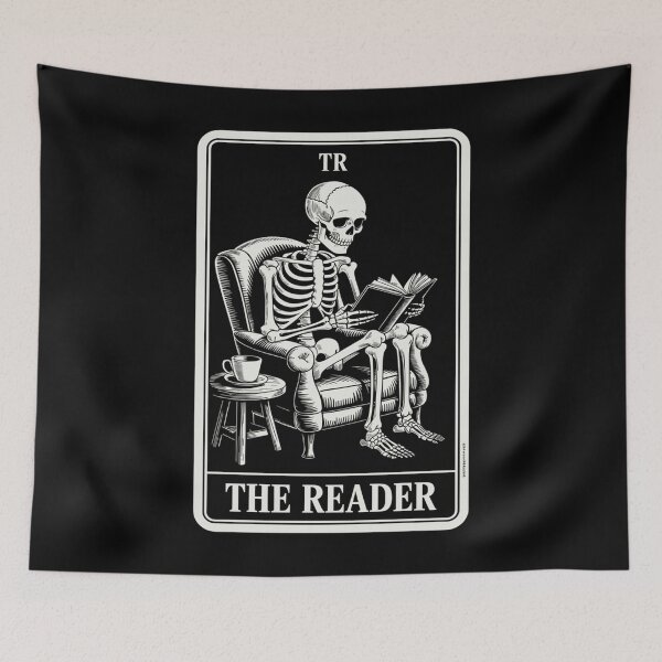 Item preview, The Reader Tarot Card Book Lover Skeleton Reading Funny Book designed and sold by Pavlovi.