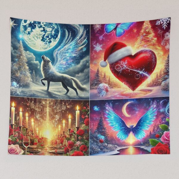 Item preview, Winter Lights – Lunar Wolf, Christmas Heart and Heavenly Feasts designed and sold by Tommandjerry.