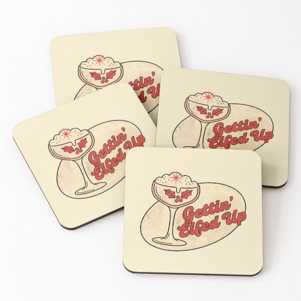 Item preview, Gettin’ Elfed Up Vintage Retro Holiday Party Art designed and sold by Imaginationbeyond.