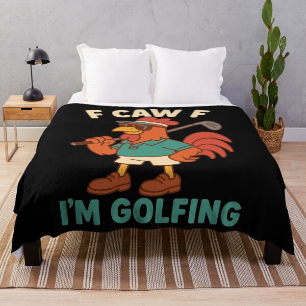 Item preview, F Caw F I'm Golfing Funny Golf Rooster designed and sold by LuminOrb.