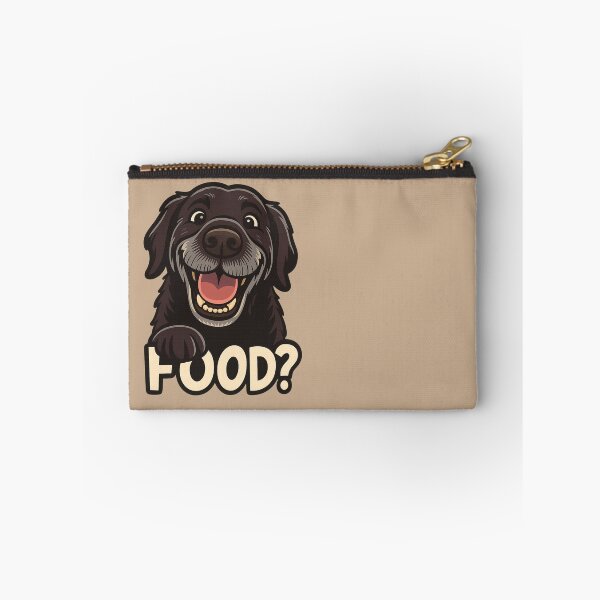 Artikelvorschau, Old Black Dog Asking “Food?” – Happy Senior Pup Cartoon entworfen und verkauft von HelpHaha.