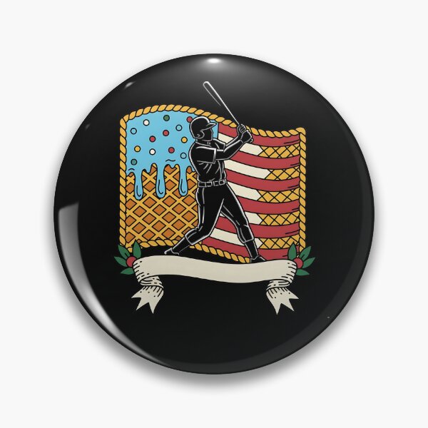 Item preview, Baseball Drip Boys Dripping Ice Cream Baseball American Flag designed and sold by facegm.