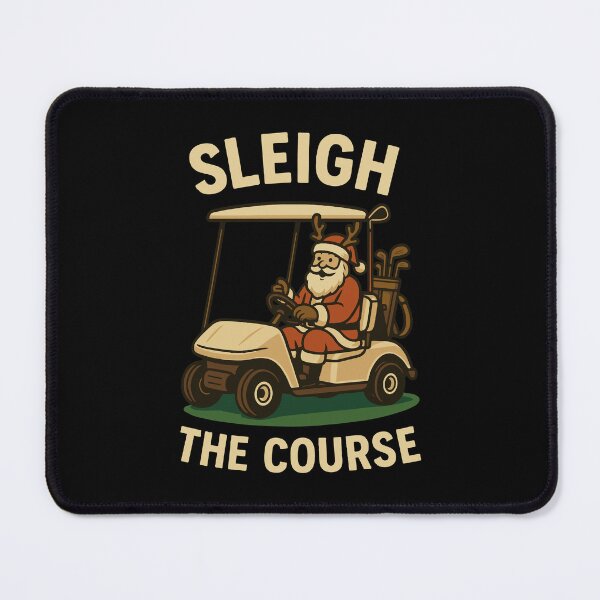 Item preview, Sleigh The Course Santa Golf Cart Fun designed and sold by LuminOrb.