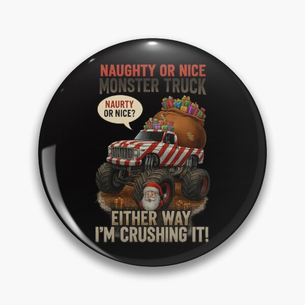 Item preview, Naughty or Nice Monster Truck | Crushing Christmas Fun Design designed and sold by Sitred123.